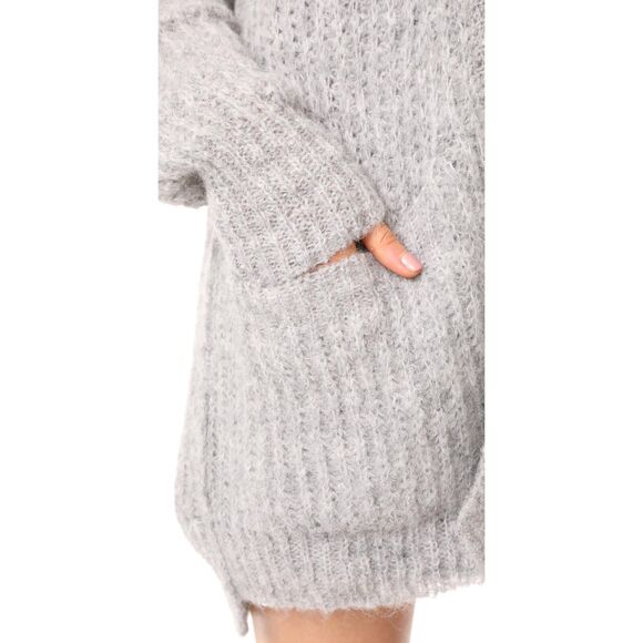 Free People Weekend Getaway alpaca cardigan sweater mint green medium - Picture 11 of 11